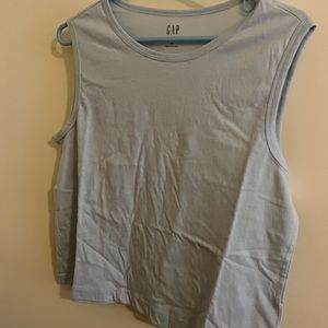 Gap light blue shrunken muscle tank size medium